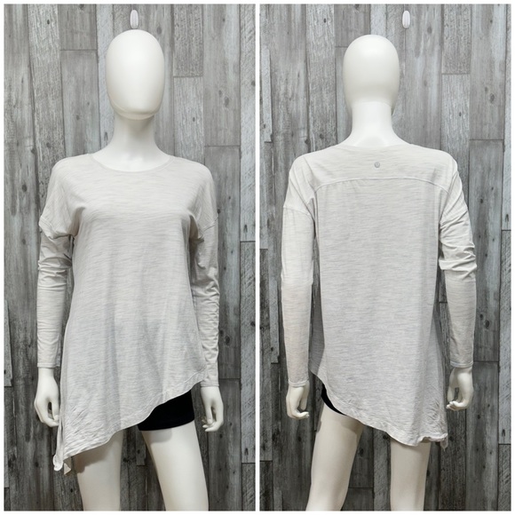 Lululemon To The Point Long Sleeve in Heathered Core Light Grey [6018] - Picture 1 of 6